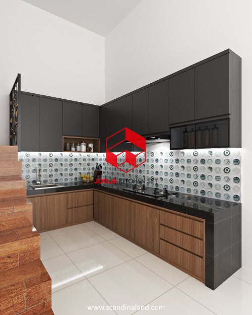 Desain 3d kitchen set ibu Jumadi di Kasihan