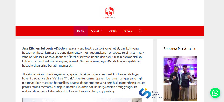 Website perusahaan interior di Jogja
