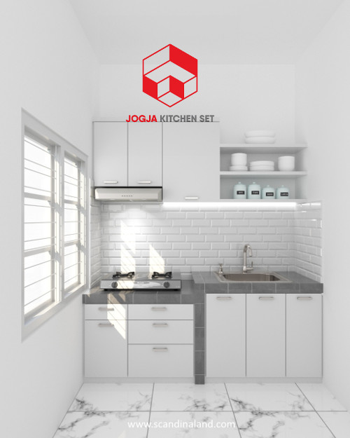 Gambar 3D dapur minimalis wates